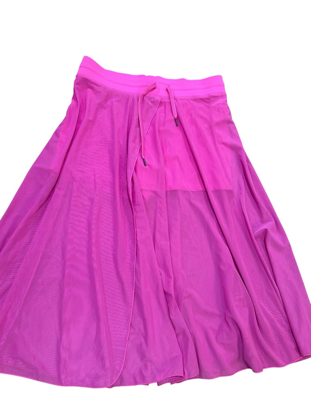 Halara Hot Fushia Pink Mesh Overlay Athletic Tennis Skirt Skort Barbiecore